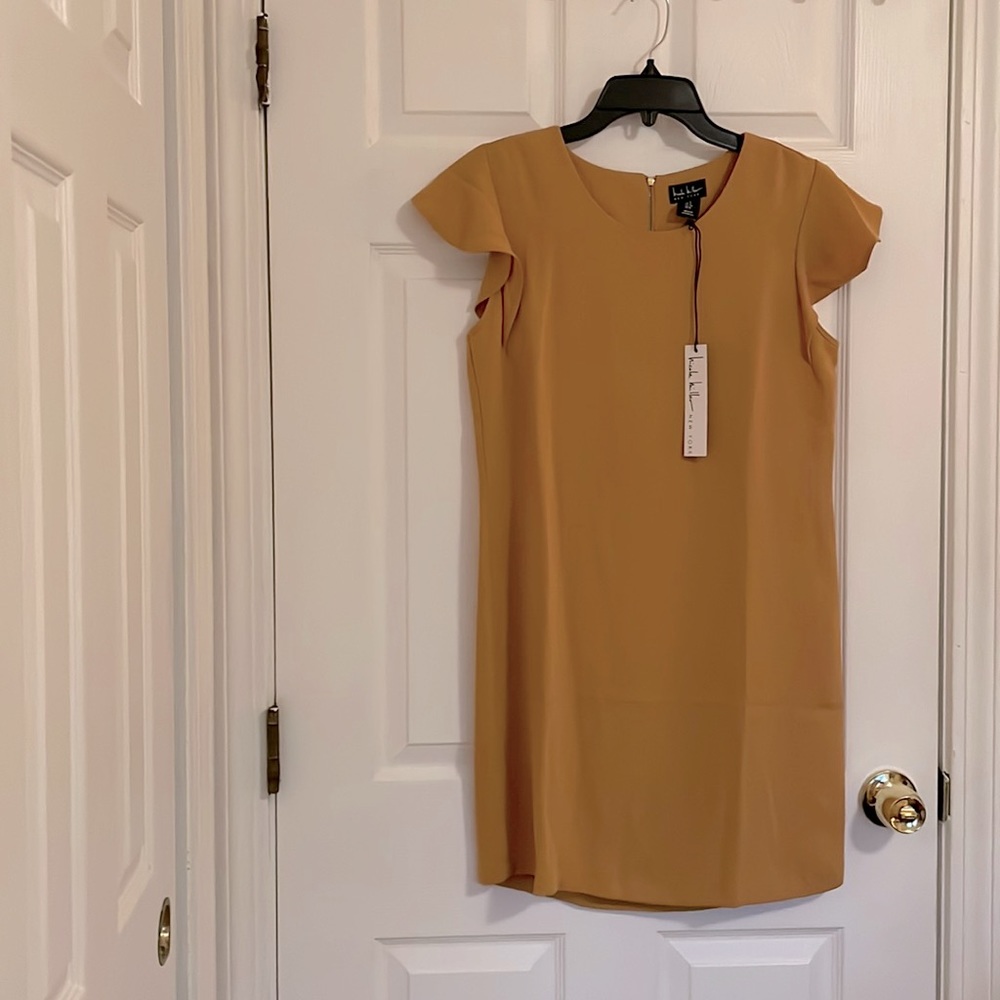 Nicole Miller New York Mustard Yellow Shift Dress